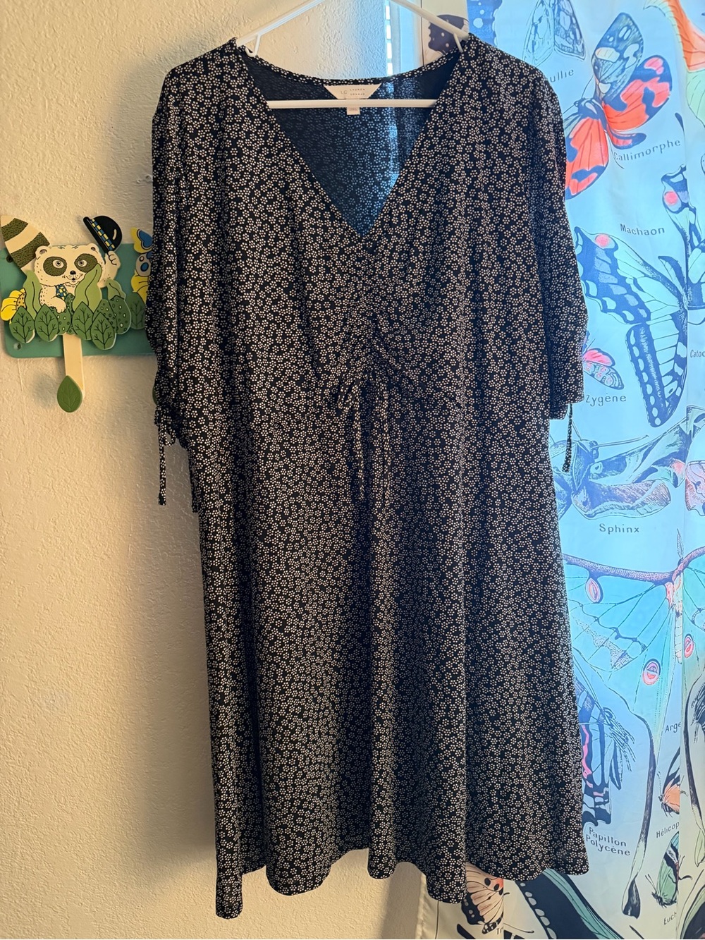 LC Floral Midi Dress in Black - ComfortFit